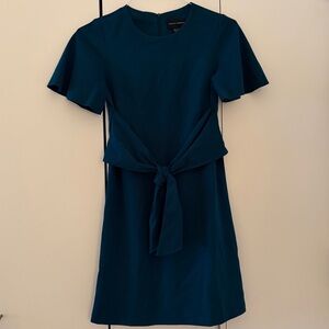 Donna Morgan Blue-Green Wrap Dress